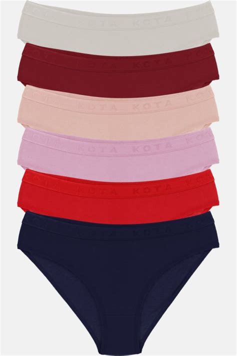 Kota Kad N Slip K Lot Beli Lastikli Bikini Pamuklu Asorti M P Nar Tekstil