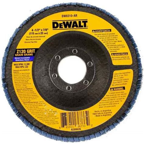 Disco De Zirconio X Pulg Grano Flap Disc Marca Dewalt