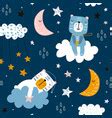 Two Cute Bears On The Moon Royalty Free Vector Image