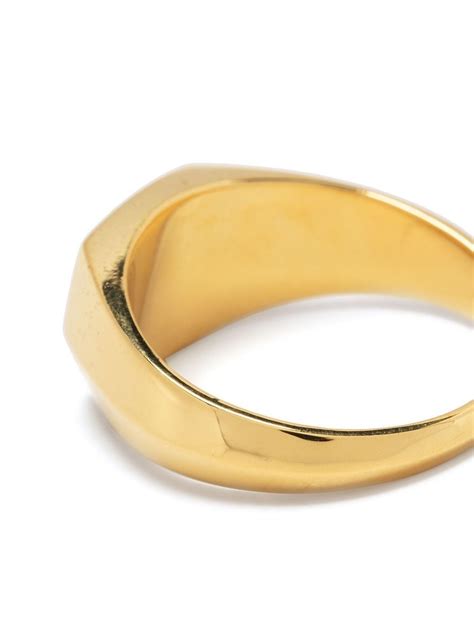 Maria Black Gordon Signet Ring Gold Farfetch Uk