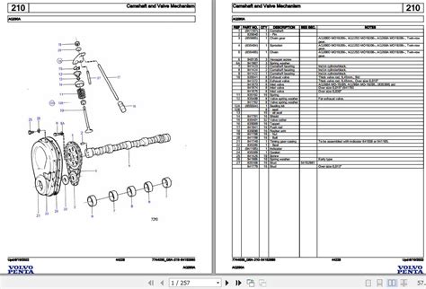 Volvo Penta Marine Gasoline Engines AQ290A Parts Catalog Auto Repair