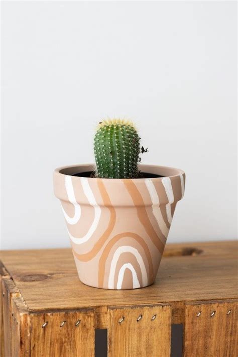 Rainbow Plant Pot Terracotta Pot Hand Painted Planter With Drainage