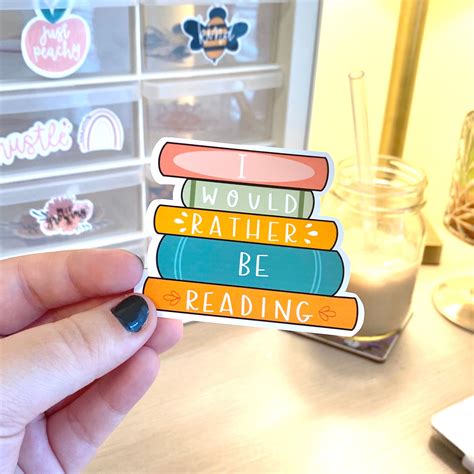 Bookish Stickers Book Stacks Just One More Chapter My Etsy