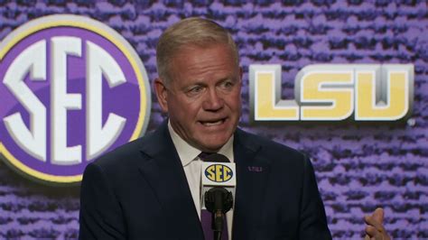 Lsu Brian Kelly Sit Down Session With Sec Football Media Youtube