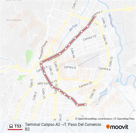 Ruta T53 Horarios Paradas Y Mapas Terminal Calipso A2T Paso Del