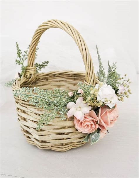 Pin By Karen Montalvo On Boda Flower Girl Basket Rustic Flower Girl