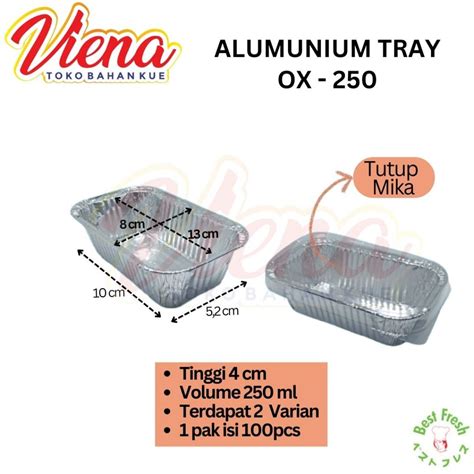 Jual Alumunium Foil Tray Pak Ox Isi Pcs Tutup Mika Ox Isi