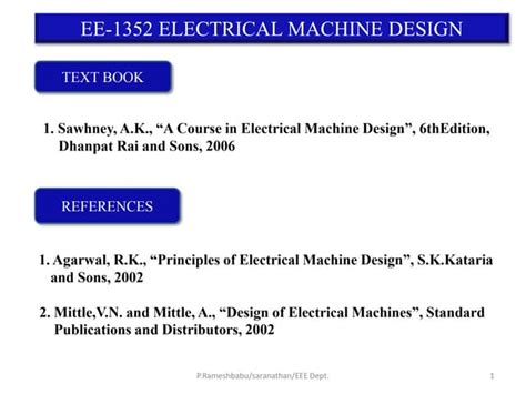 Electrical Machine Design Ppt