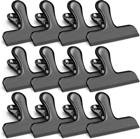 Vndueey 12 Pack Stainless Steel Chip Bag Clips Chip Clips For Food Bags Heavy Duty Metal Clips