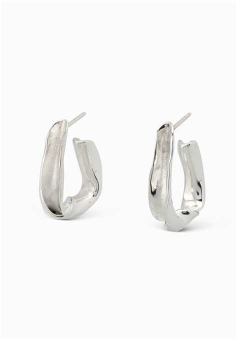 Triangle Twist Hoops Silver Linden Cook Jewellery