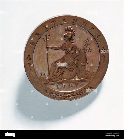 Copper Cartwheel Penny, Brittania, 1797 Stock Photo - Alamy