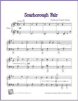 Scarborough Fair | Free Easy Piano Sheet Music