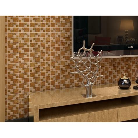 Gold Hand Painted Glass Tile Crystal Mirror Tile Wall Backssplashes Tile Bar Backsplash Tile Klgt08