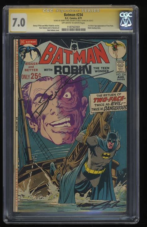 Batman 234 CGC FN VF 7 0 SS Neal Adams 1st Appearance Of Silver Age