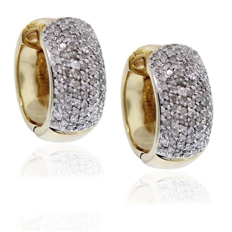 14kt Yellow Gold Diamond Huggie Earrings