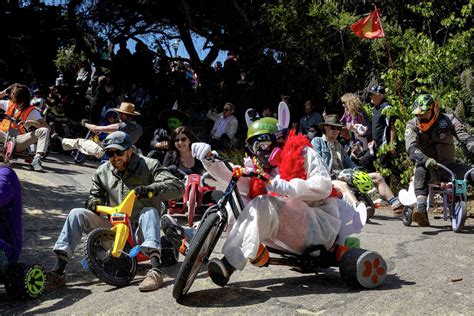 I raced down SF's crookedest street on a big wheel