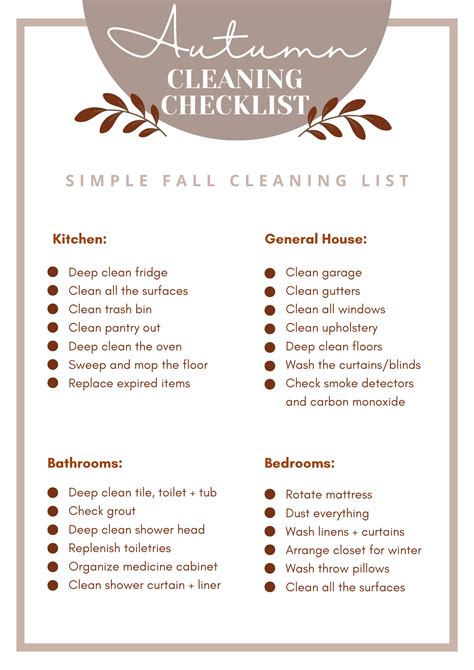 Fall Carpet Cleaning Checklist