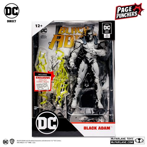 Mcfarlane Toys Dc Direct 7in Figure With Comic Black Adam Wv1 Black