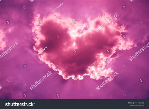 Pink Heart Clouds