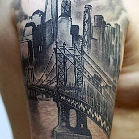 60 New York Skyline Tattoo Designs For Men Big Apple Ink Ideas