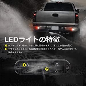 Amazon co jp Chelhead ledデイライト 薄型 6W 車 警告灯 ワークライト 作業灯 荷台灯 補助灯 12v 24v