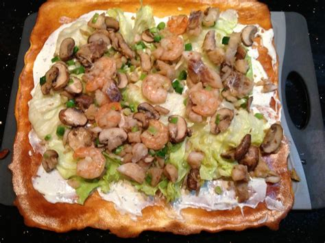 Wessels Low Carb Welt Flammkuchen Mit Seelachs Und Champignons