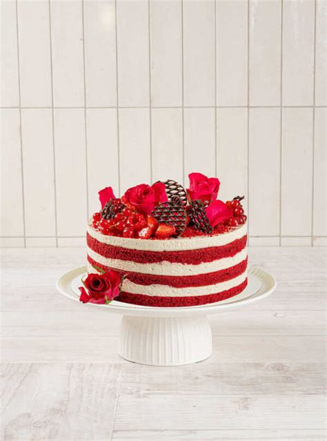 Rose Red Velvet Naked Angeline Cake Boutique