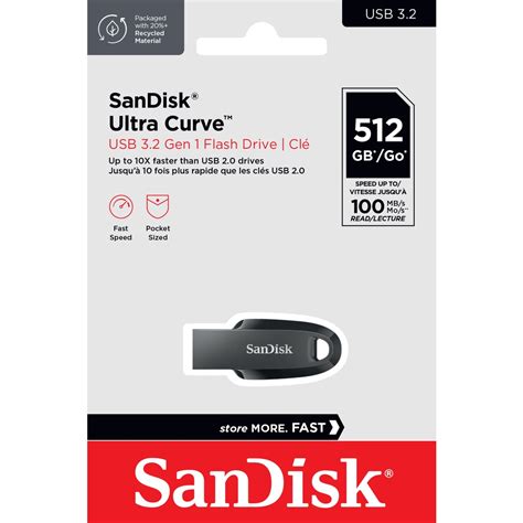 Sandisk Ultra Curve Usb 32 Gen 1 Flash Drive Cz550 512gb Usb30 Black Compact Design