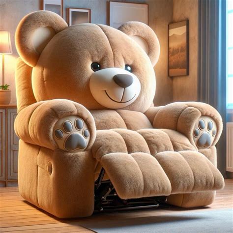 Teddy Bear Inspired Recliner Sit Back Relax And Snuggle Up In Style Luxarts