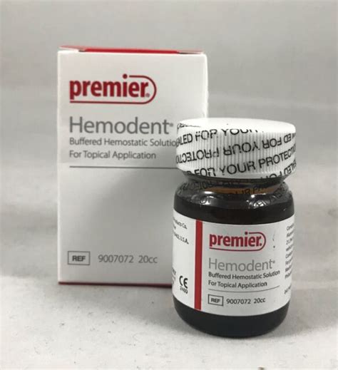 Premier Hemodent Buffered Hemostatic Solution Topical Application 40cc ...