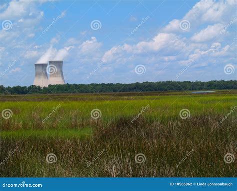 Nuclear Power Plant Next To a Florida Marsh Stock Photo - Image of ...