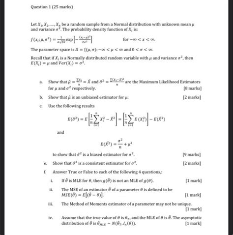 Solved Let X 1 X 2 Ldots X N Be A Random Chegg