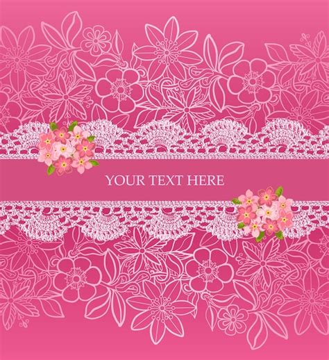 Premium Vector Floral Background Vector Greeting Card Invitation Template