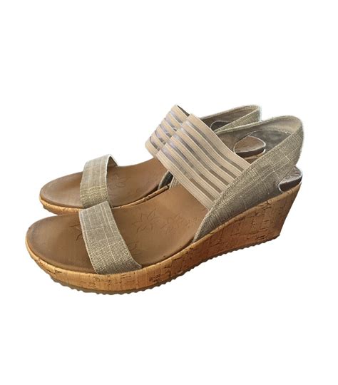 Skechers Cali Women S Beverlee Smitten Kitten Taupe Wedge Platform