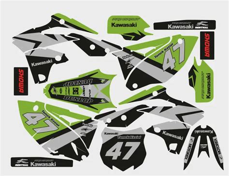 Kit déco Kawasaki 250 KXF 2013 2016 Factory Gris Kitdeco moto fr