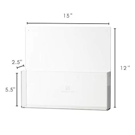 Premium Clear Acrylic Wall File Organizer Mail Holder Wall Mount