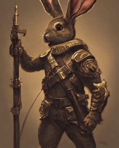 Hyper Detailed Portrait Rabbit Wearing Ai Photo Generator Starryai