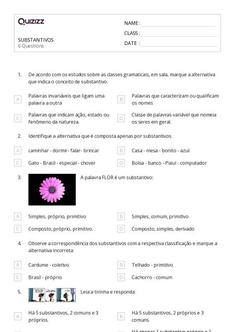 Substantivos Pr Prios Mai Sculos Imprim Vel S Rie Planilhas Quizizz