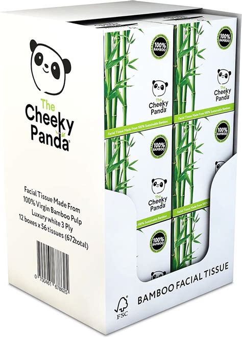 The Cheeky Panda Bamboo Facial Tissues 12 Cube Tissue Boxes Soft