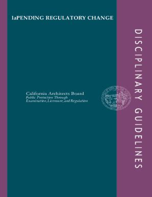 Fillable Online Modification Of Proposed Disciplinary Guidelines