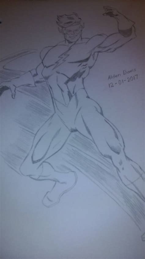 Kid Flash The Flash Pencil Sketch By Mraldenrd05 On Deviantart