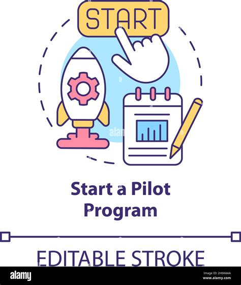 Start A Pilot Program Concept Icon Stock Vector Image And Art Alamy