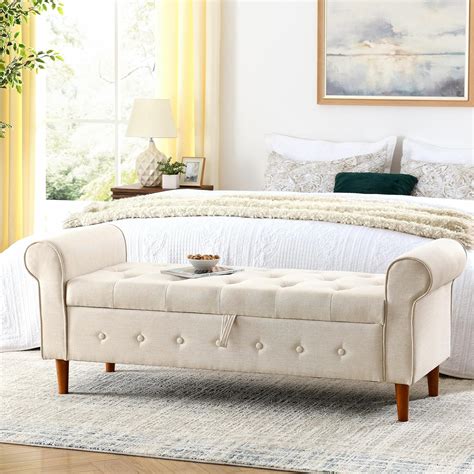 Jijiwang 62” Tufted Button Entryway Bench Modern Storage