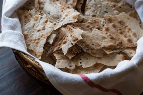 Pane Carasau Crispy Flatbread from Sardinia. Thin Bread Stock Photo ...