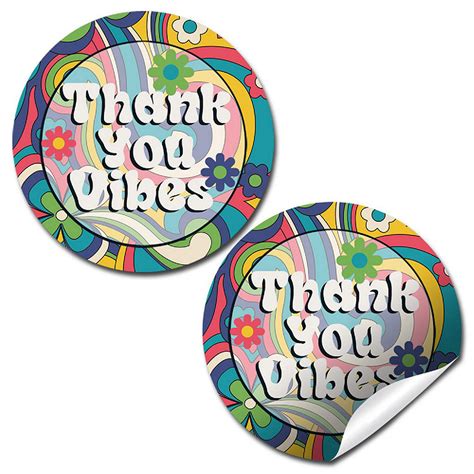 Amandacreation Groovy Birthday Envelope Thank You Seal 40pc Oriental