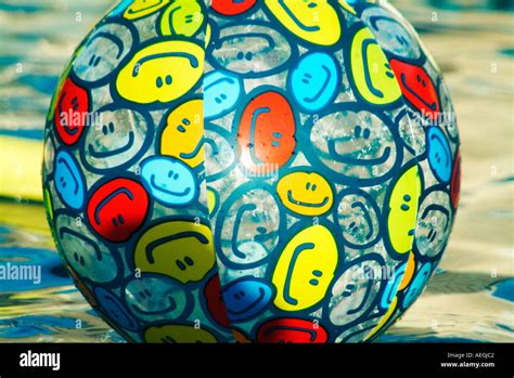 Smiley face beach ball Stock Photo - Alamy