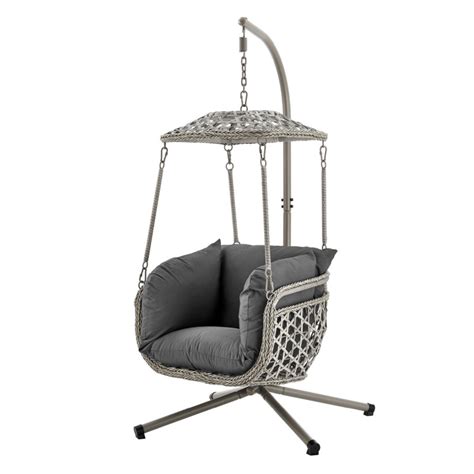 Kira Hanging Rattan Swing Chair With Canopy By Debenhams Ufurnish