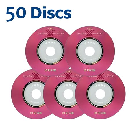 Ritek Mini Cd R 24x 8cm Mini 210 Mb Blank Cd Recordable Discs 210mb