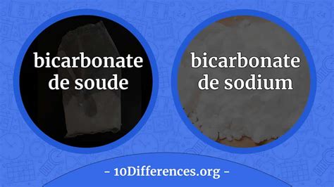 Diff Rence Entre Bicarbonate De Soude Et De Sodium