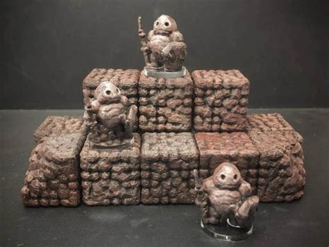 Dnd Set Of 3 Clod Dirt Soldiers Armies Of The Earthenkind Etsy